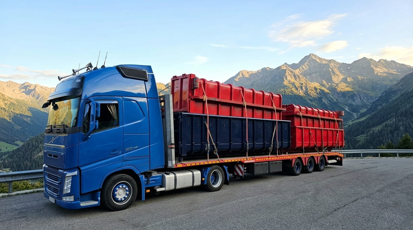 Transport von Abrollcontainern DIN30722